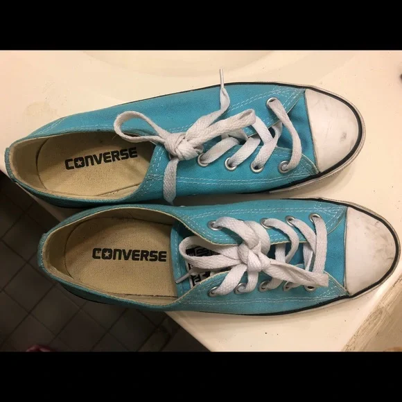Baby Blue Converse in Size 7 - Picture 4 of 6